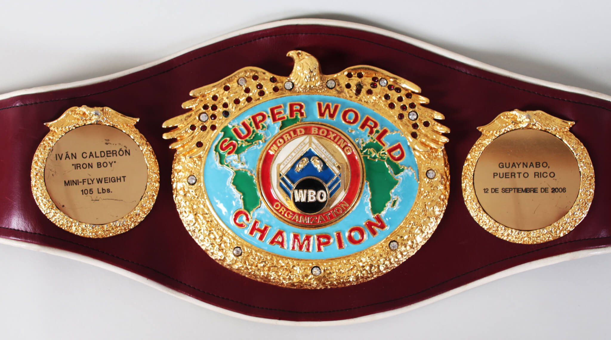 Ivan Calderon Championship Boxing Belt Super World Champion COA 100 Authentic TeamProvenance