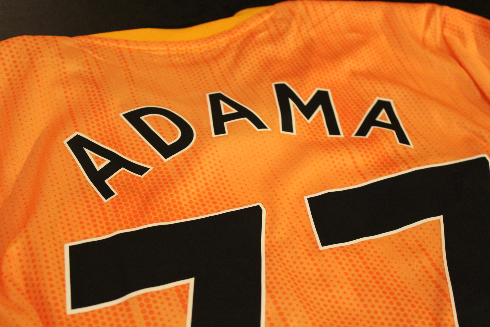 Adama Traore Game-Used Wolverhampton Wanderers Home Shirt 2019/20 - COA 100% Authentic Team 