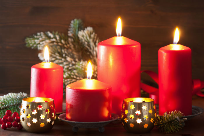 Las velas de Navidad
