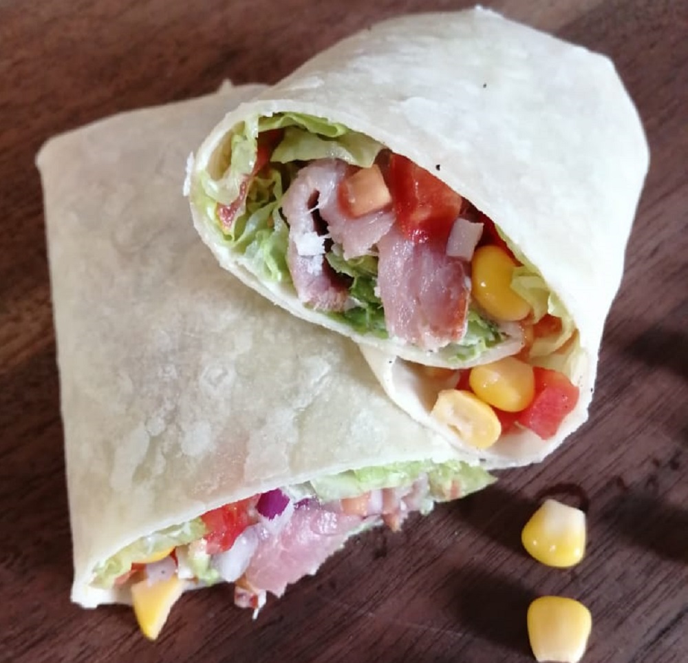 Prepara unas deliciosas wraps de jamón y vegetales