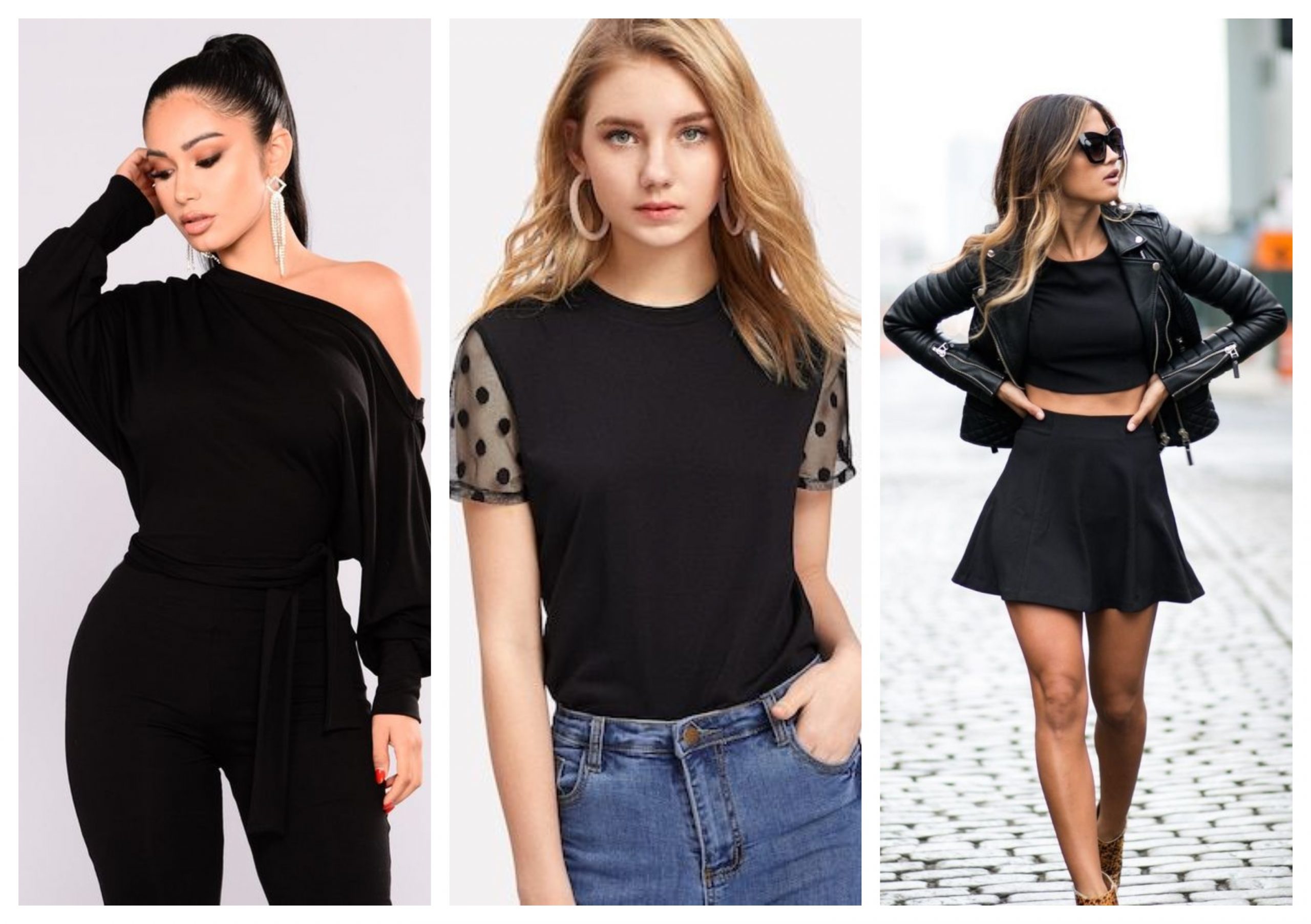 Outfits negros y románticos para celebrar San Valentín