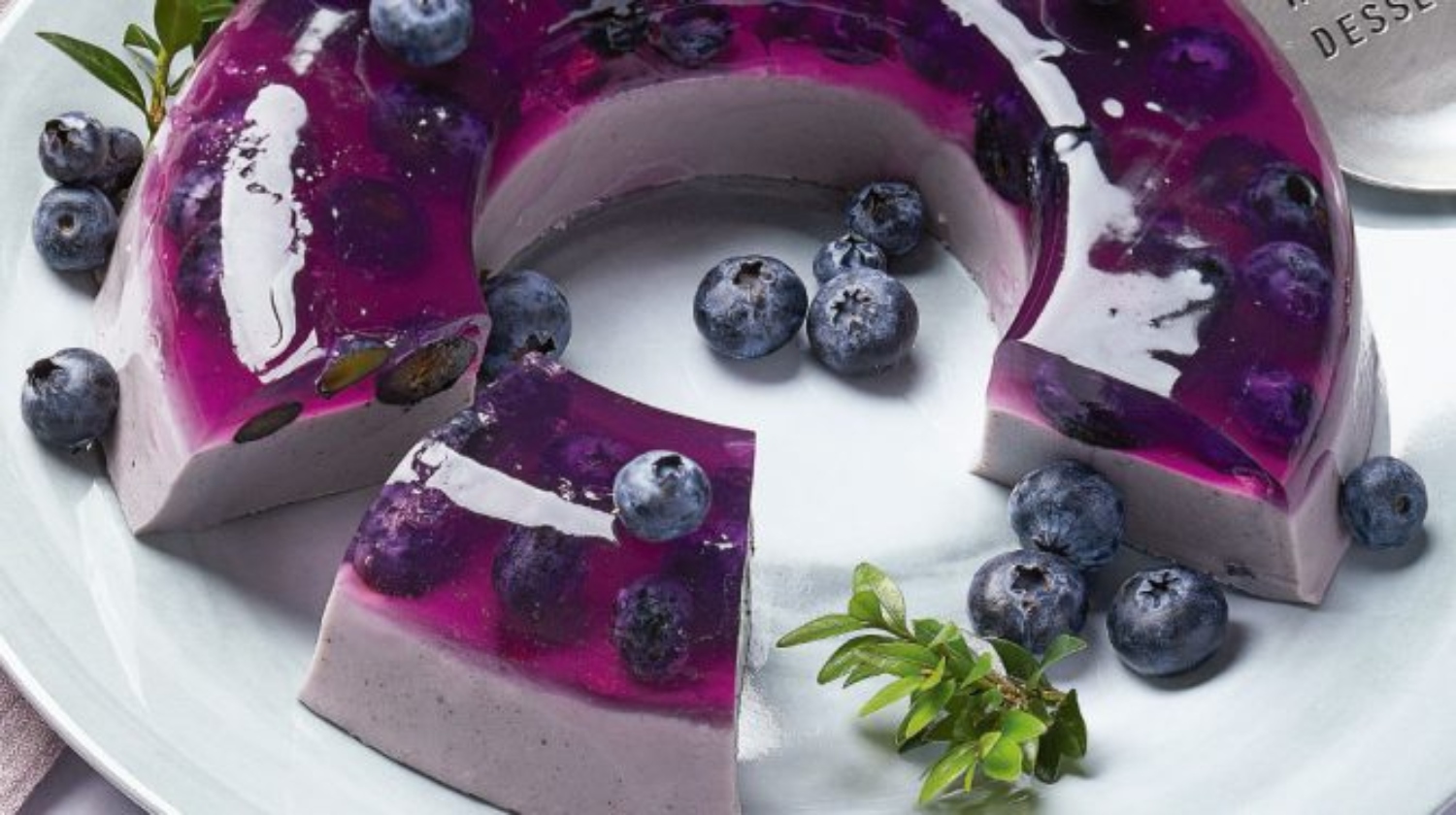 Gelatina encapsulada con blueberry