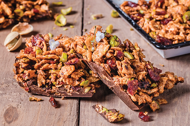 Barritas de chocolate con frutos secos
