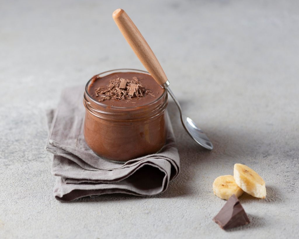 Pudin de chocolate bajo en calorías