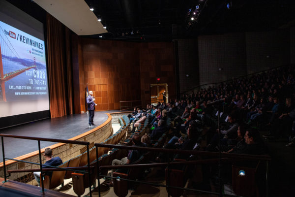 With vulnerability, inspiration and humor, Kevin shared his story in front of hundreds of people at the Detroit Country Day Seligman Performing Arts Center.
