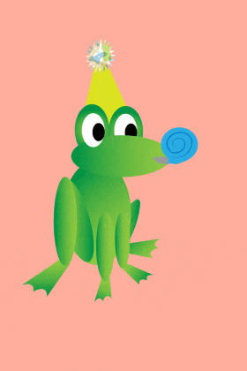 Frog Streamer ecard