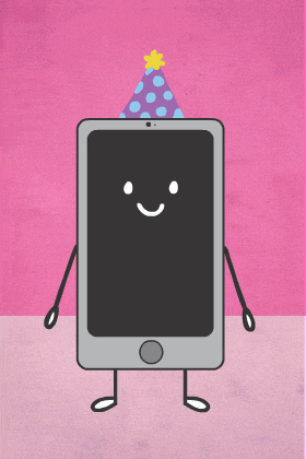 iPhone Birthday ecard