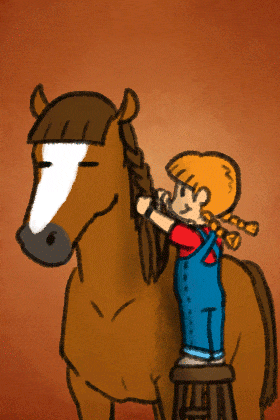 Braiding Horse ecard
