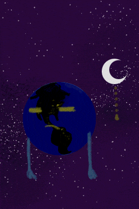 Moon Wake Up ecard