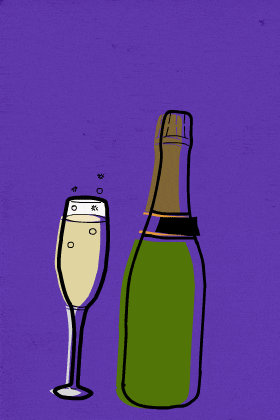 Dancing Champagne ecard