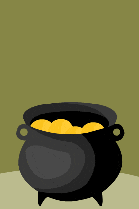 Leprachaun Gets Coins ecard