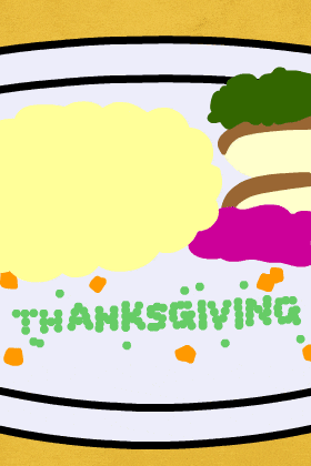 Happy in Mash Potatoes ecard