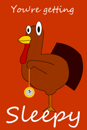 Turkey Getting Sleepy ecard
