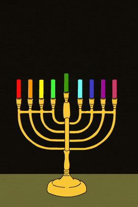 Menorah Lights ecard