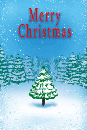 Solo Christmas Tree ecard