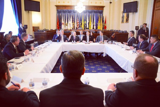 Operation Code Founder David Molina testifying before veteran service organizations roundtable with H. Veterans Affairs Committee members, Washington, D.C., 2016