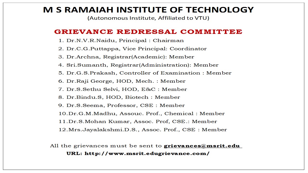 Grievance Redressal