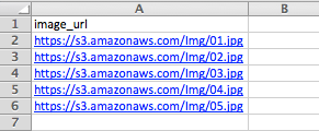 A sample of the input CSV file