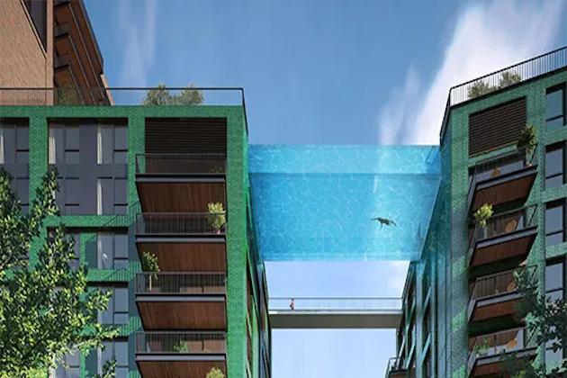 Transparent pool in London built between buildings at 10 stories high - Vimarsana News