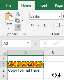 Copying the format of one cell to another