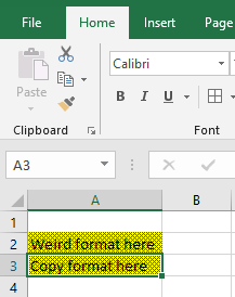 Copying the format of one cell to another