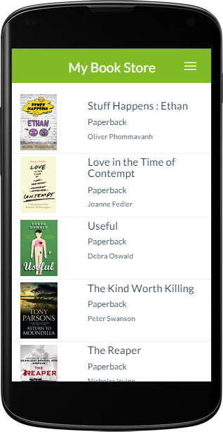 Create an app that lists books or other products for sale