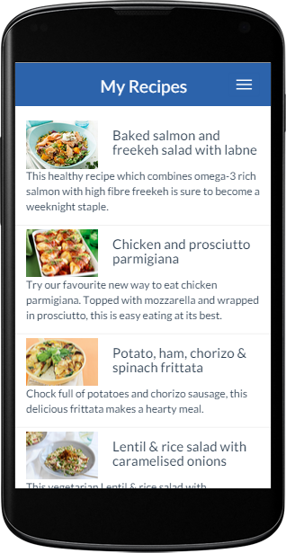Create an app to share recipes with your friends