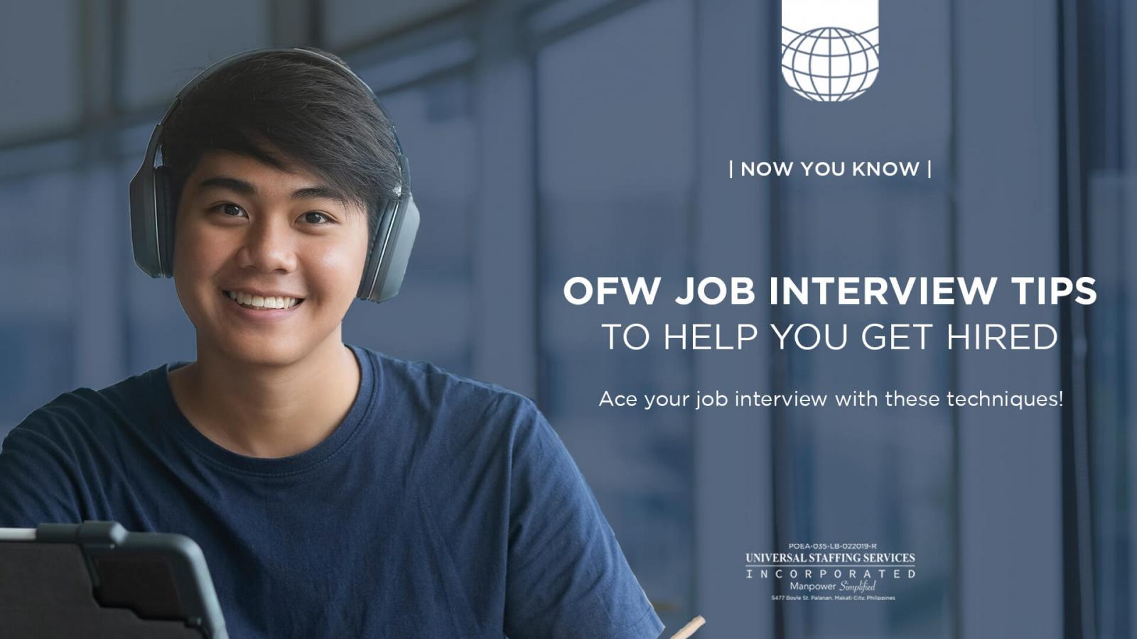 OFW Job Interview Tips to Help You Get Hired