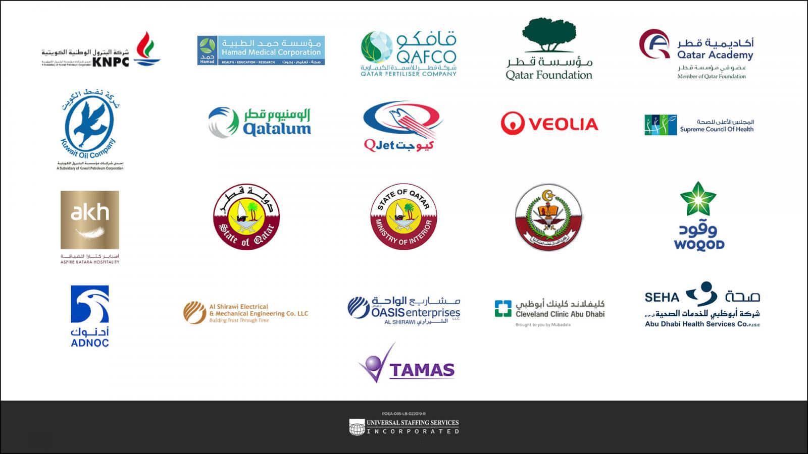 Unistaff client partners logos