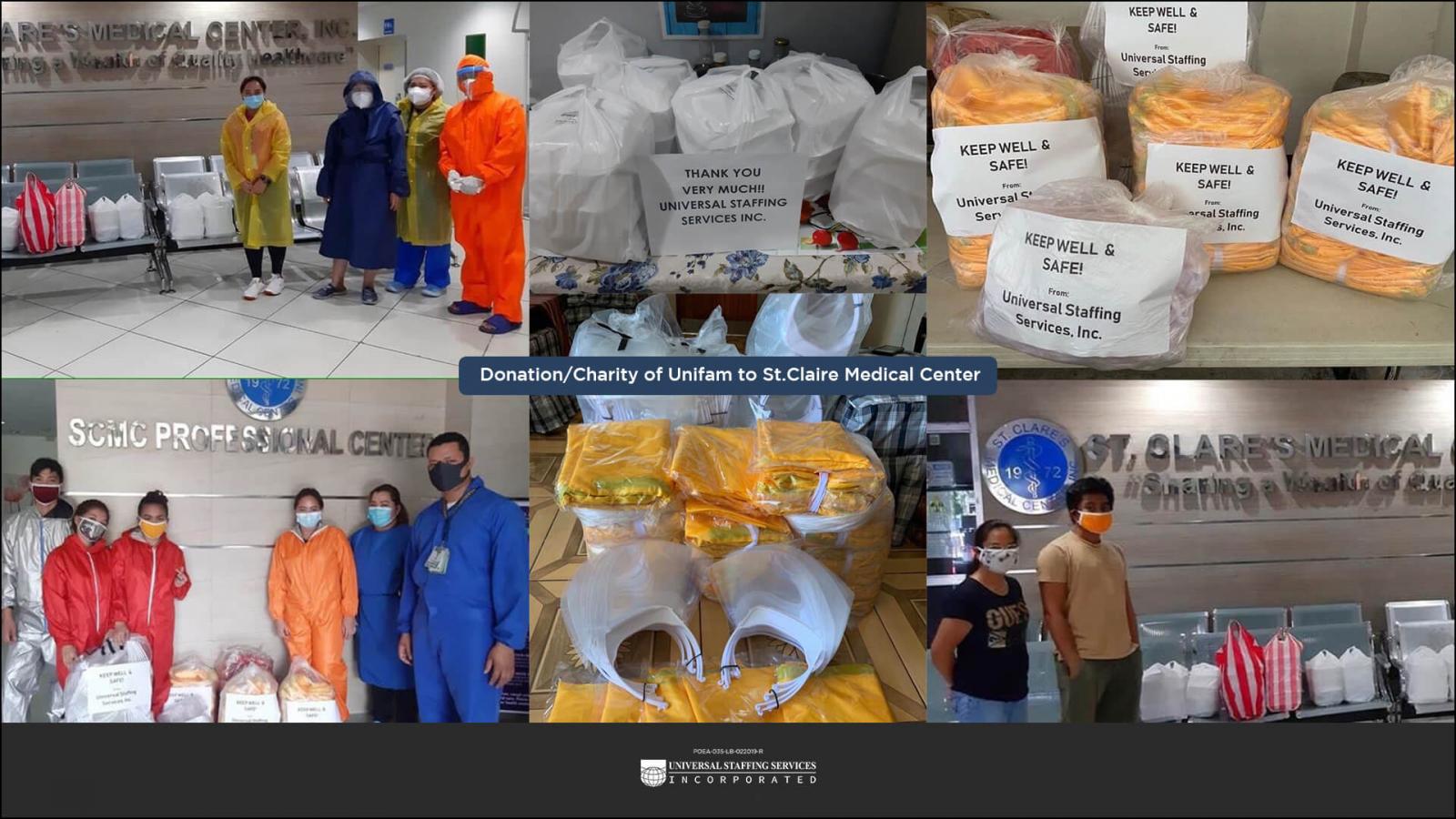 Team Unistaff charity work photos