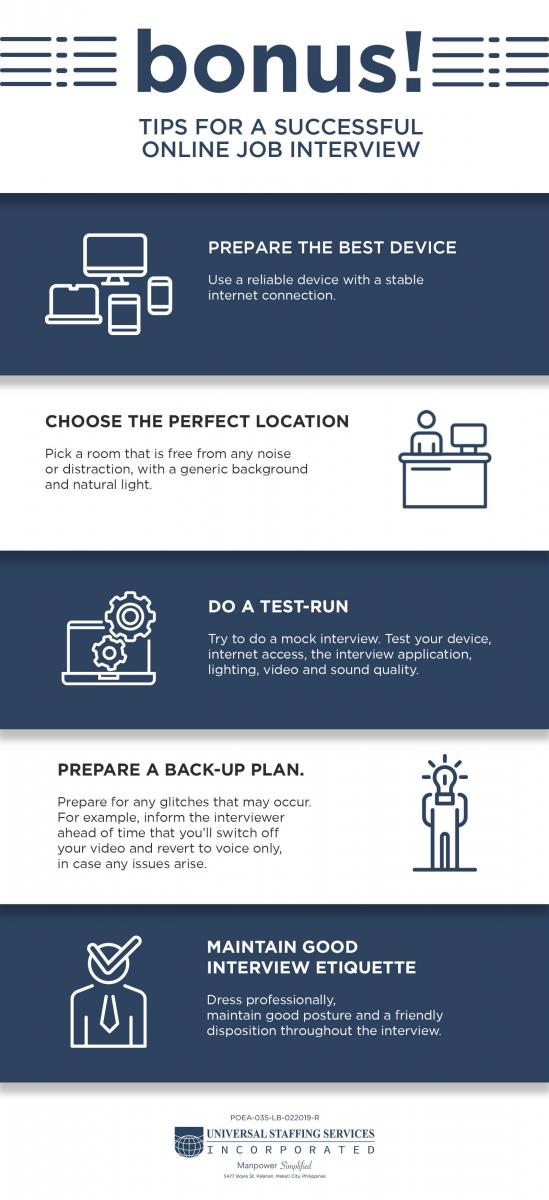 tips for a successful online job interview