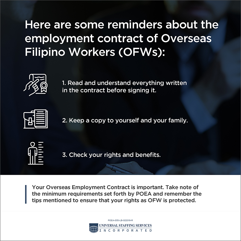 OFW Employment Contract Infographic