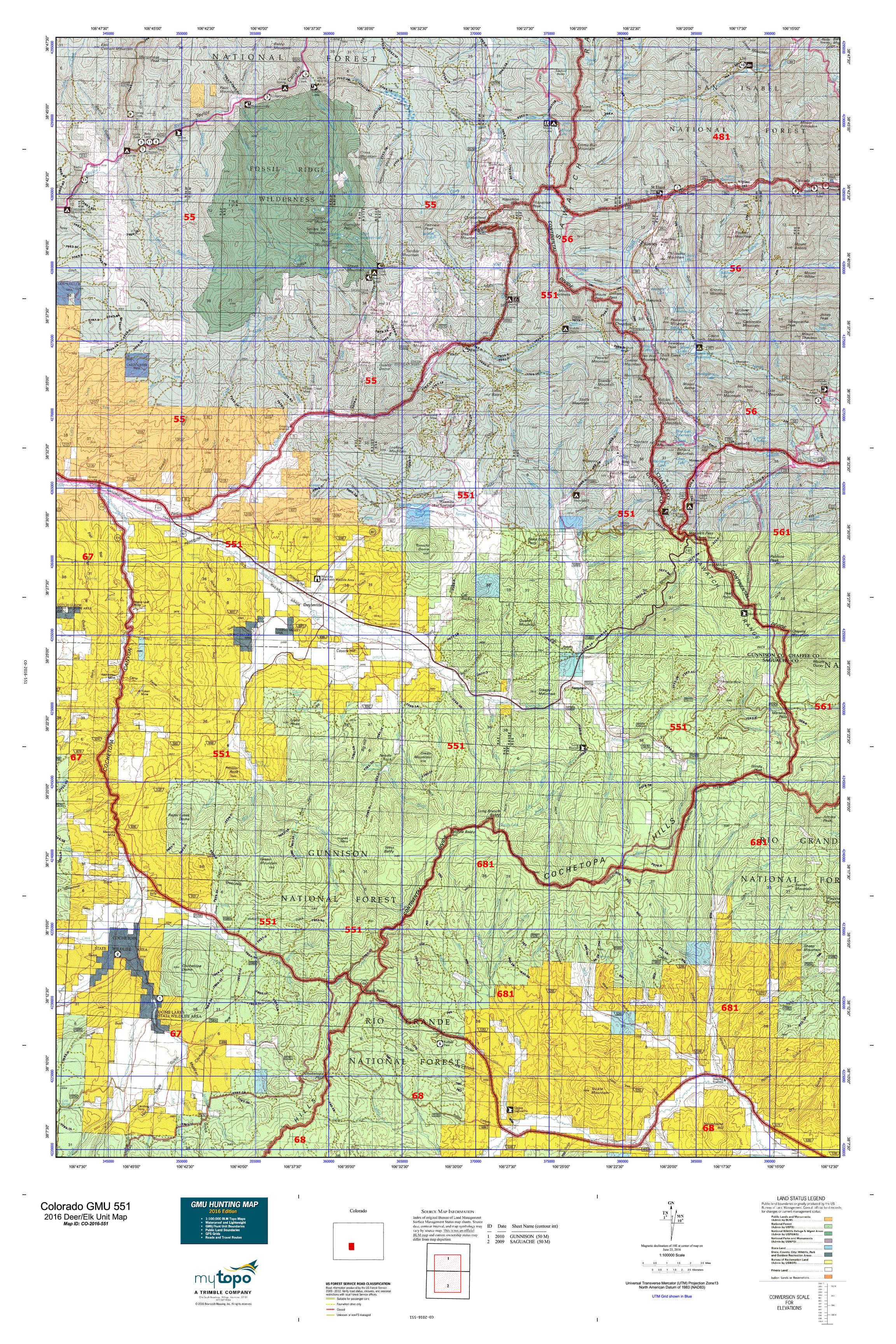 colorado elk unit map colorado gmu 551 map mytopo colorado elk unit map colorado gmu 551 map mytopo