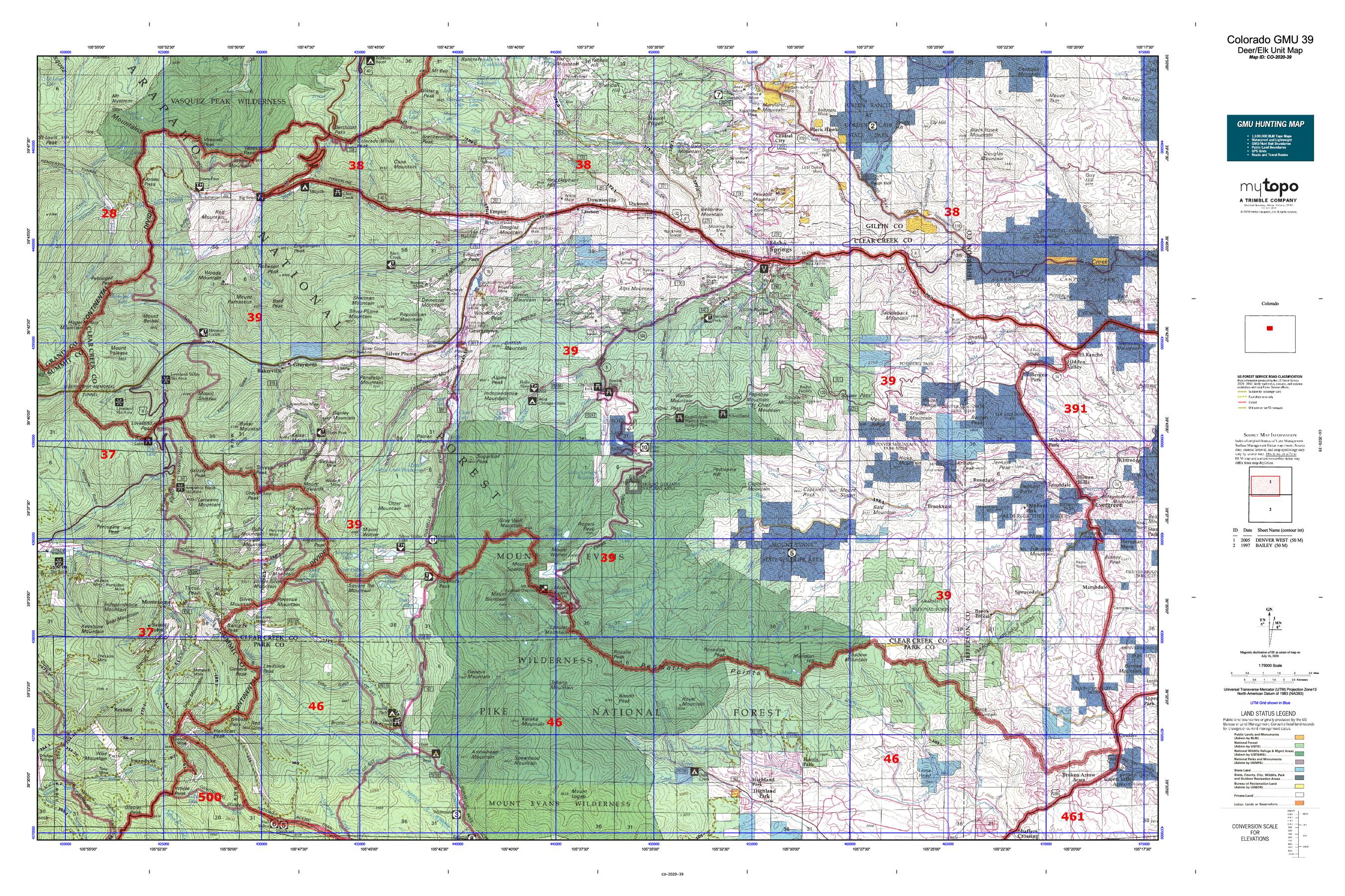 Colorado GMU 81 Map U2013 MyTopo Map Store