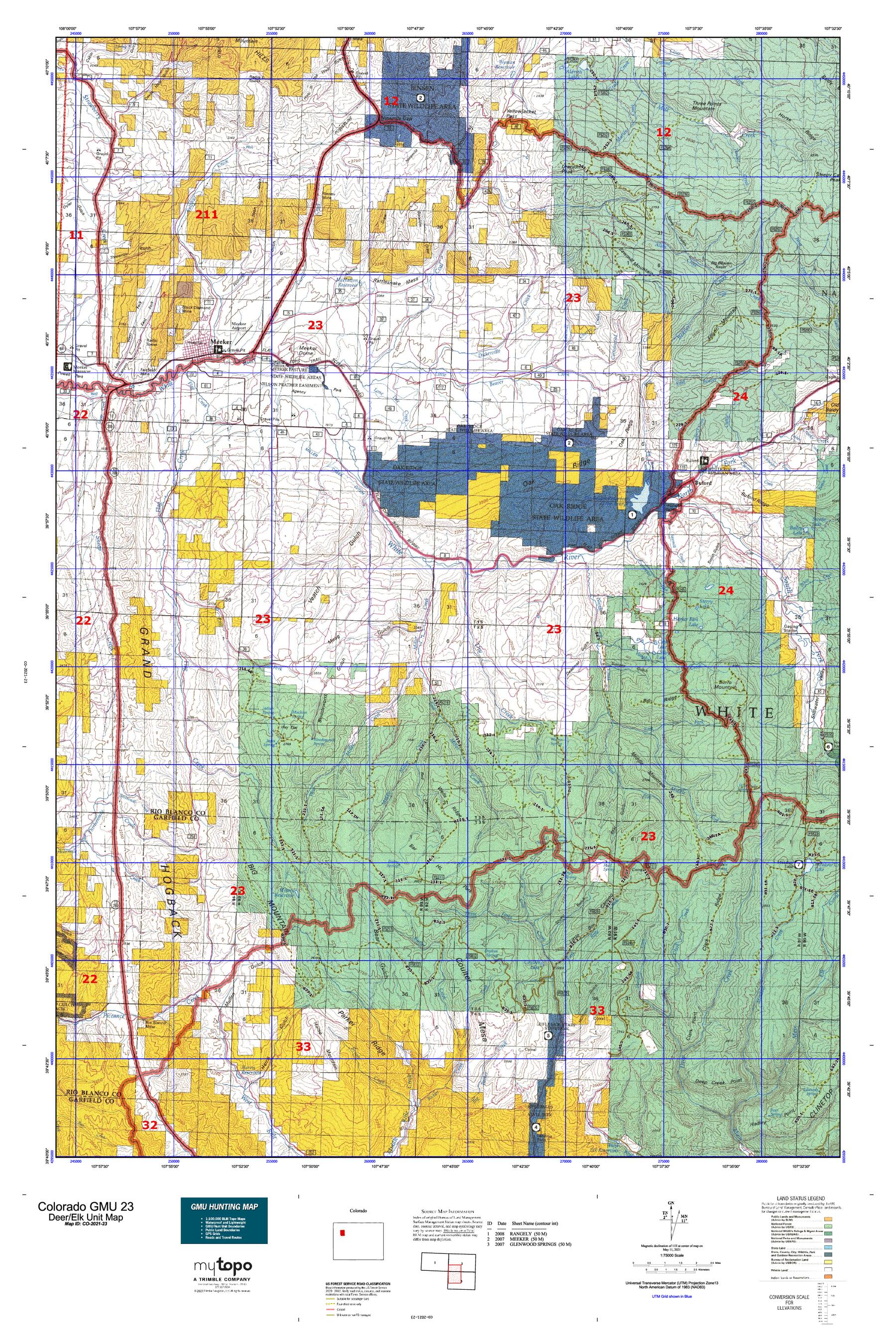 Colorado GMU 23 Map MyTopo