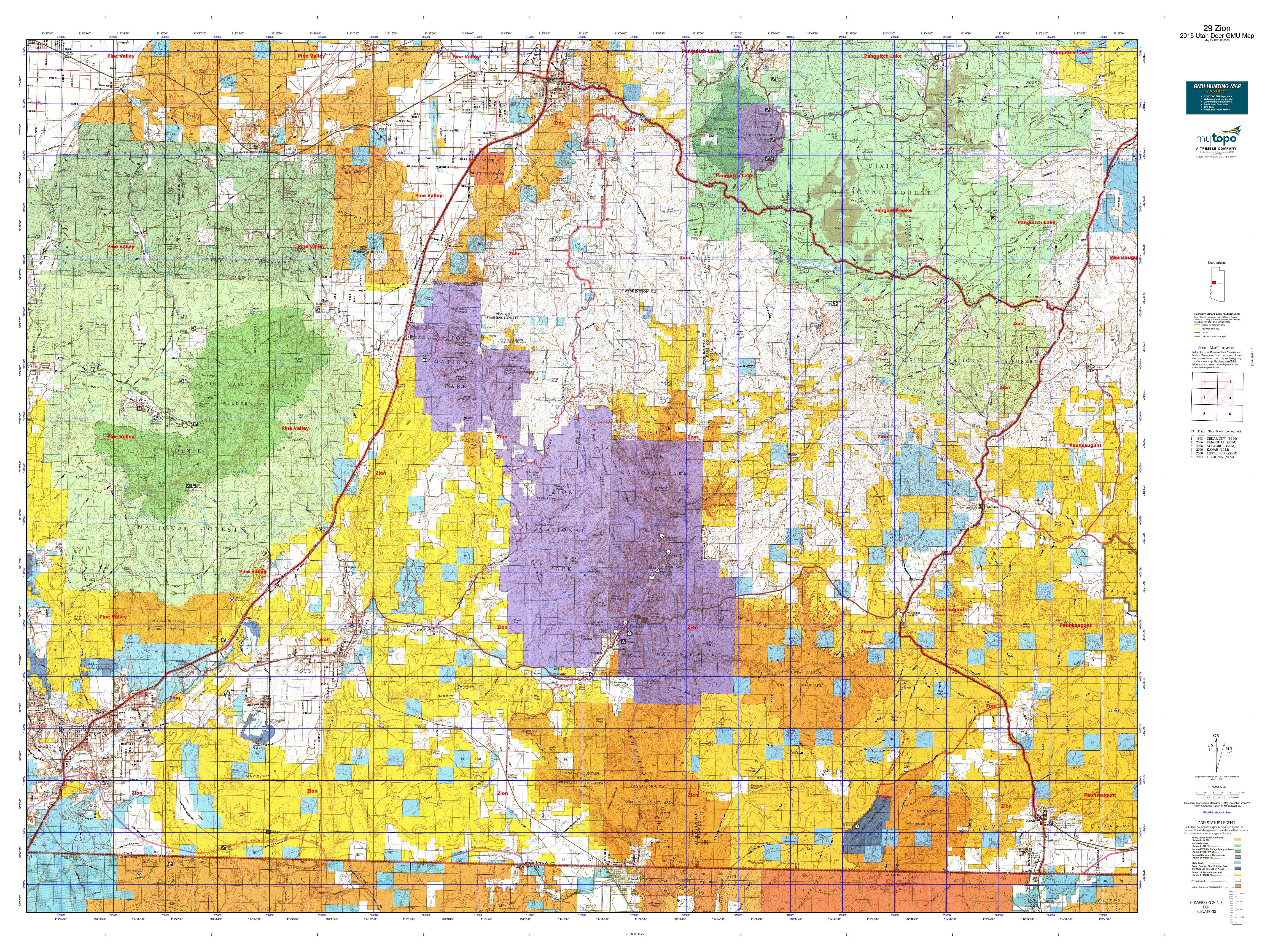 Utah Blm Land Ownership Map Blm - UT 2015 D 29 