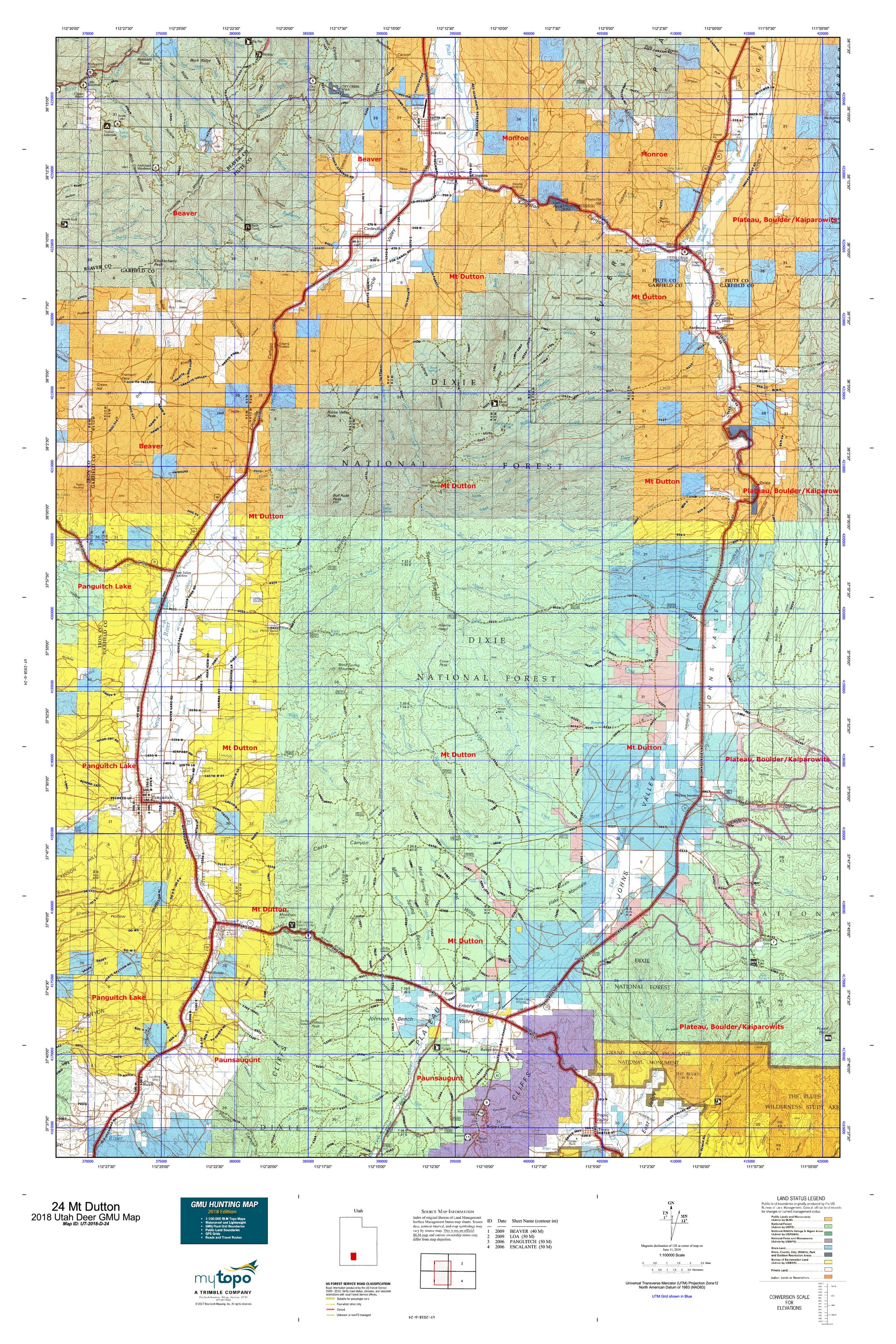 24 Mt Dutton Map MyTopo