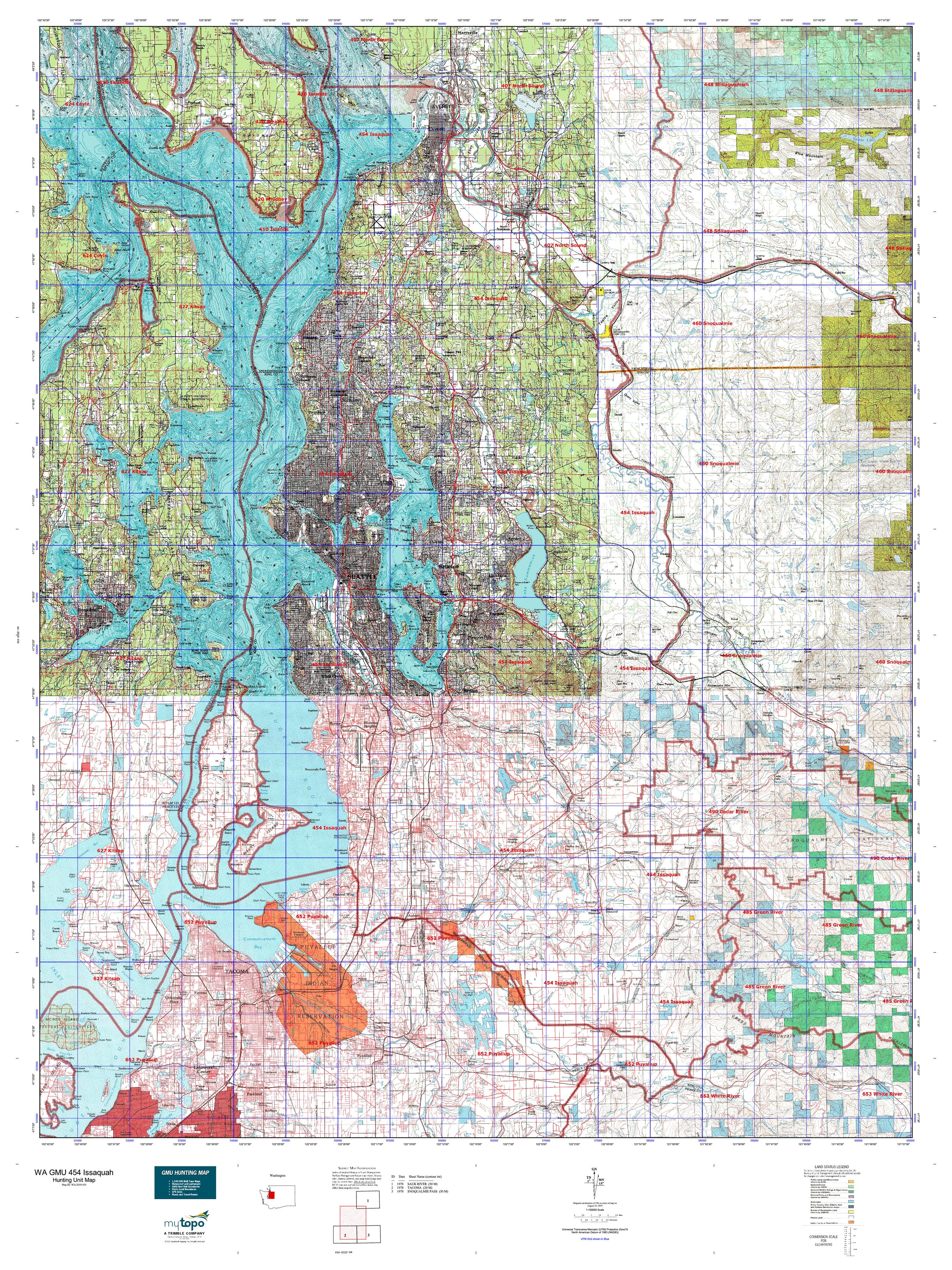 WA GMU 454 Issaquah Map MyTopo