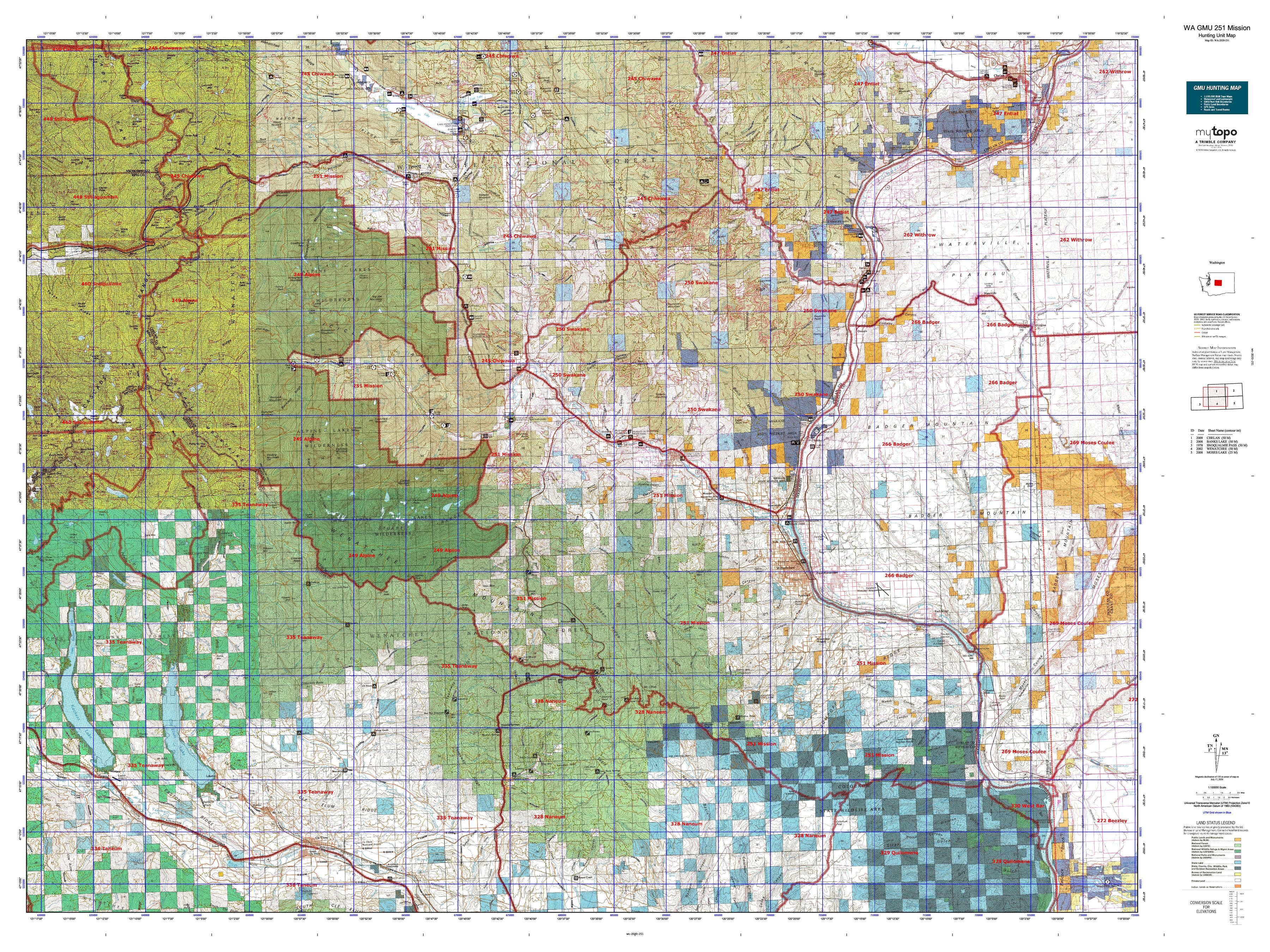 WA GMU 251 Mission Map MyTopo