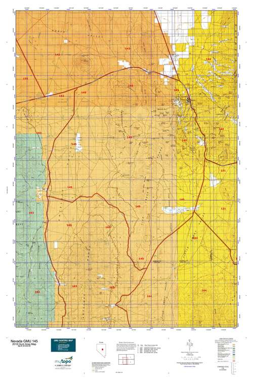 Nevada GMU 145 Map MyTopo
