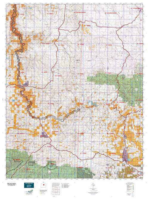 OR 45 FOSSIL Map MyTopo