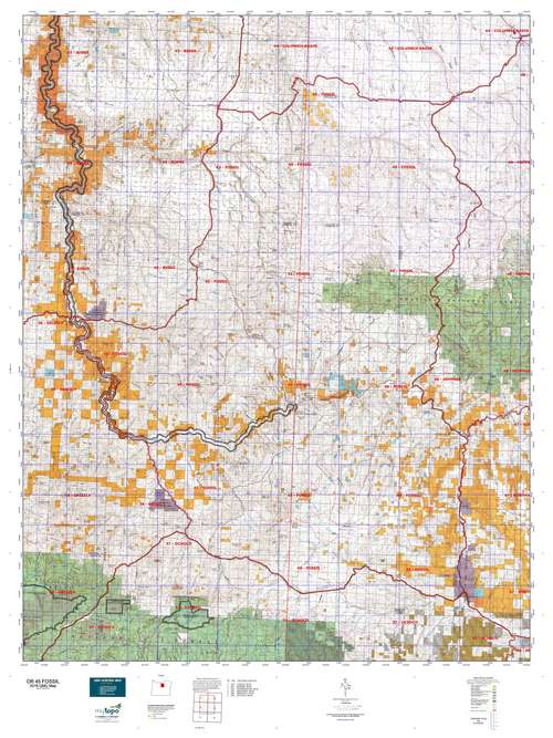OR 45 FOSSIL Map MyTopo