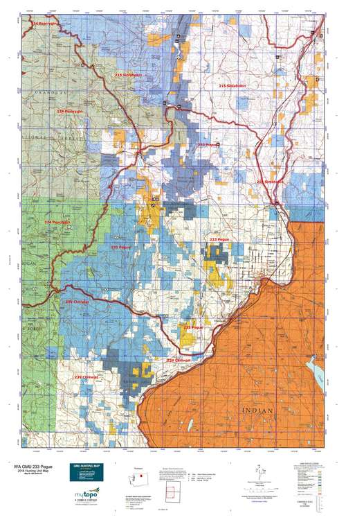 WA GMU 233 Pogue Map MyTopo