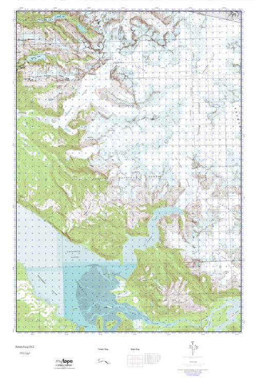 MyTopo Petersburg D2, Alaska USGS Quad Topo Map