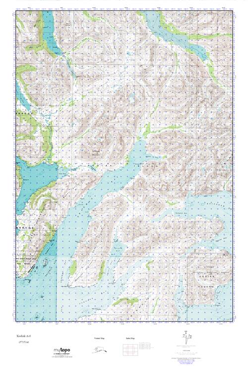 MyTopo Kodiak A6, Alaska USGS Quad Topo Map