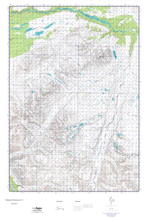 MyTopo Talkeetna Mountains C3, Alaska USGS Quad Topo Map