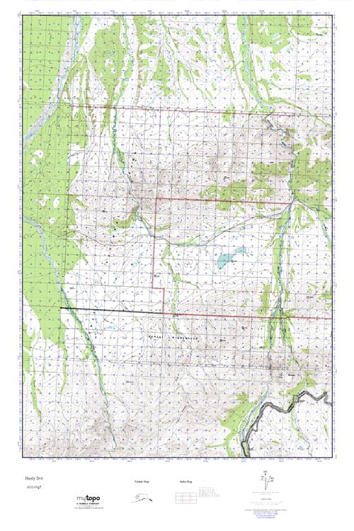MyTopo Healy D6, Alaska USGS Quad Topo Map