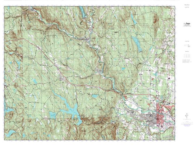 MyTopo Blandford, Massachusetts USGS Quad Topo Map