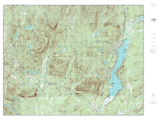MyTopo Schroon Lake, New York USGS Quad Topo Map