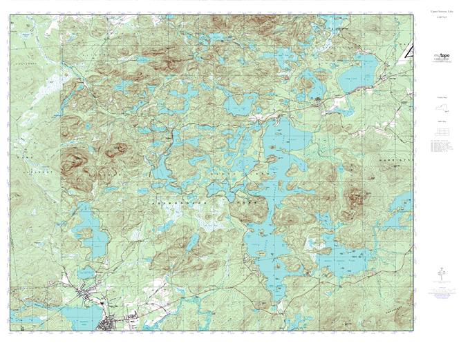 MyTopo Upper Saranac Lake, New York USGS Quad Topo Map